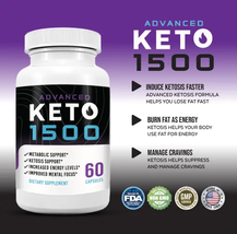 Keto Advanced 1500 Ketonegix BHB Weight Loss Exogenous Ketones 360 Rapid Ketosis - £20.43 GBP