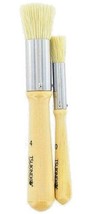 2 rOund Stipple Brushes #0 #4 Ink art Stamp brush stippling TSUKINEKO SB-100-002 - £14.71 GBP