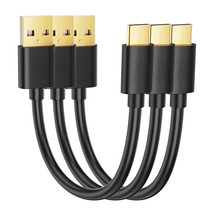 CableCreation [3-Pack Short USB to USB C Cable 6 inch, USB A to USB C Cable Fast - £19.58 GBP