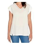 BUFFALO Ladies&#39; V-Neck Top, WHITE, XS - $14.85