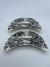 Tonquin Royal Staffordshire Clarice Cliff Bone China Crescent Dishes Eng... - $28.22