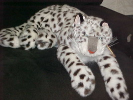 24&quot; Rare Folkmanis Snow Leopard Hand Puppet Plush Stuffed Toy With Tags Rare - £197.83 GBP
