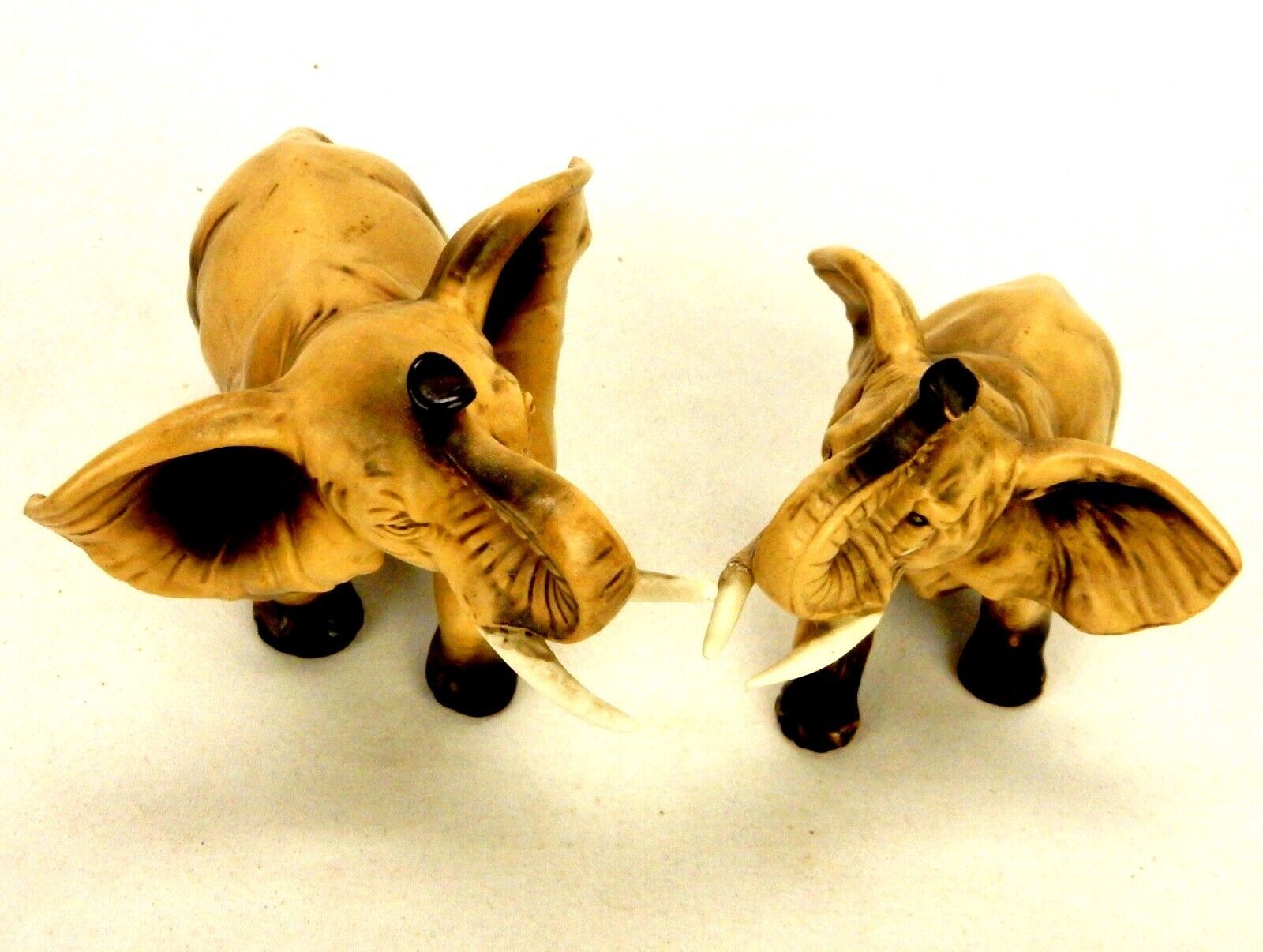 Pair of Lefton Porcelain Figurines, Trunks Up, H2674 (small) & H2675 (large) - $48.95