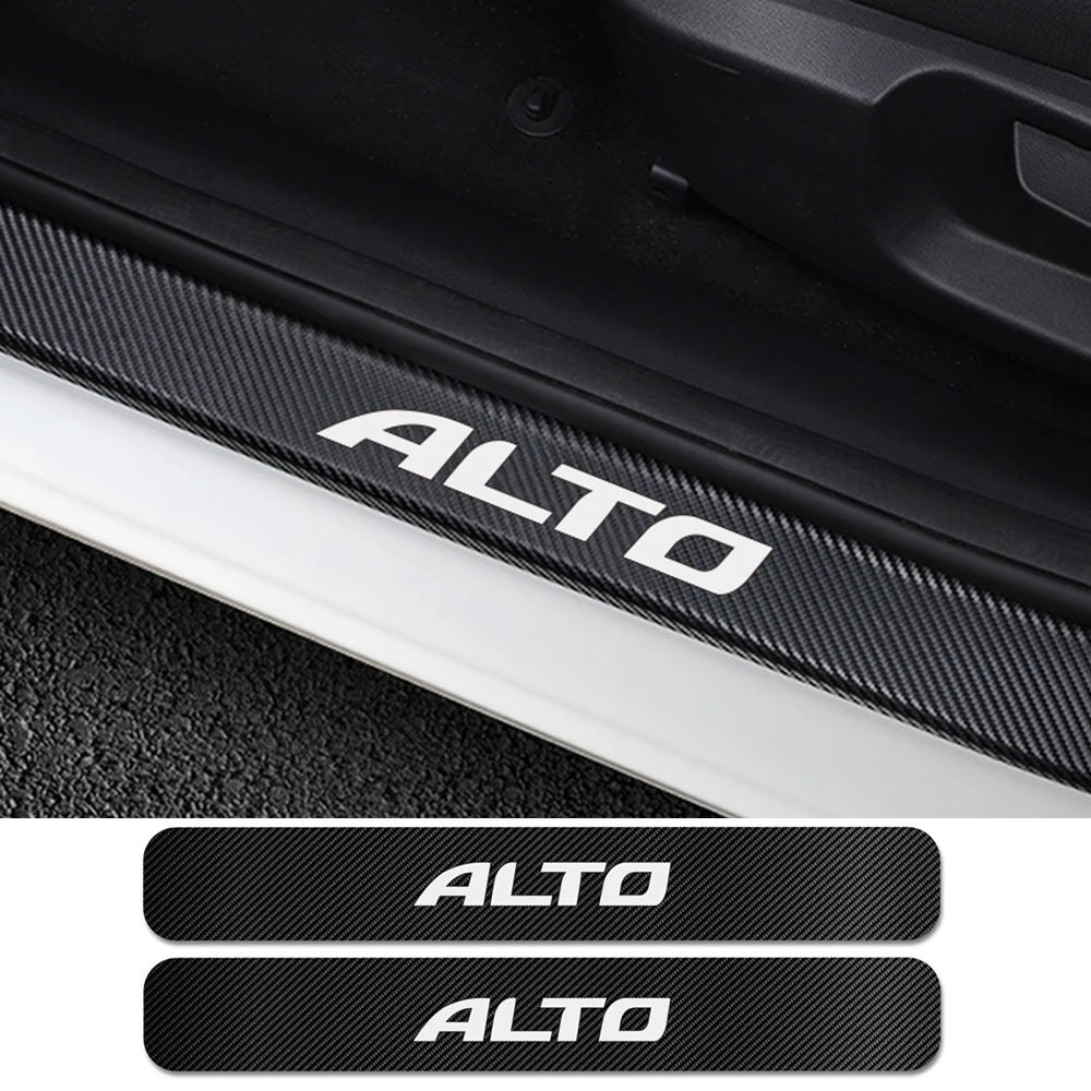 For Suzuki Alto 4PCS Car Door Threshold Scuff Plate Guards Stickers Auto Carbon - £8.93 GBP