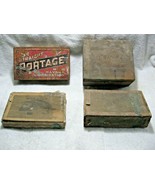 4 Vintage Distressed Cigar Boxes-3 Wood,1 Metal-Movie Prop-Haunted House... - £27.32 GBP