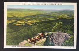 Panoramic View of Rocky Cliffs, Skyline Drive, Virginia Horses Asheville PC Co. - £6.95 GBP