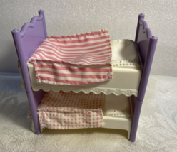 Fisher Price Loving Family Dollhouse GIRLS BUNK BED SET se 2 twin BEDROO... - $29.65