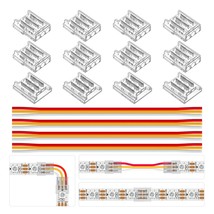 3 Pin 10Mm 0.39In Width Transparent Connector Kit 8Pcs Corner Connector ... - £14.93 GBP