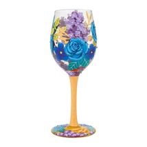 Lolita Wine Glass Blue Florals 15 oz 9" High Gift Boxed Collectible #6008454 image 3
