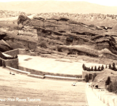 The Stage Red Rocks Theatre RPPC Postcard Morrison Colorado Amphitheatre Antique - £10.01 GBP