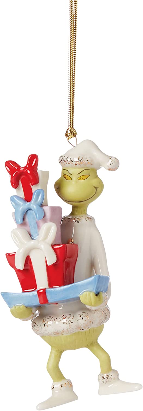 Primary image for Lenox Grinch With The Gifts Figurine Ornament Dr. Seuss Who Stole Christmas NEW