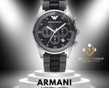 Montre Emporio Armani AR5866 pour homme avec cadran chronographe noir et... - $129.26