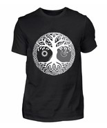 Yggdrasil T-Shirt Black – Norse Mythology Sun • Moon • Stars - $56.09 CAD