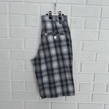 Vintage Southpole Shorts White Gray Plaid Mens 29 Authentic Collection - £13.77 GBP