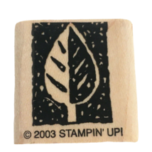 Stampin Up Oak Leaf Mounted Rubber Stamp Nature Plant Card Making Crafting 2003 - £3.18 GBP