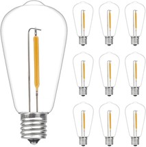 10 Pack LED Edison Light Bulbs 0.6 Watt Shatterproof Dimmable Replacement Bulbs  - £27.95 GBP