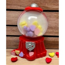 Vintage Candy Hearts Gumball Machine Pin Brooch Hallmark Valentines Day - $11.95