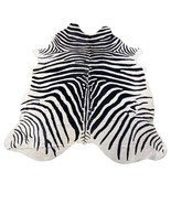 Ecco Zebra Printed Cowhide Rug Size: 7.2x6.2 feet Z-004 - $403.93 CAD