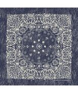 Carolina Creative Bandanna (Navy/Natural) Rustic Paisley 27" x 27" - $10.11