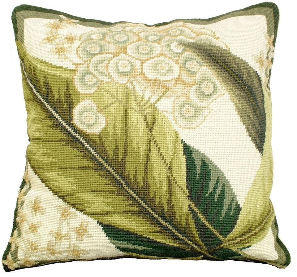 Primary image for Throw Pillow TIMELESS Needlepoint Mark Catesby Botanical Illustrations Flowers