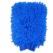 BLUE Microfiber Car Kitchen Household Wash Washing Cleaning Glove Mitt New - £7.86 GBP