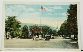 Penna Lincoln Highway and Fort Louden Monument Dirt Road Old Car Postcard I2 - £11.70 GBP