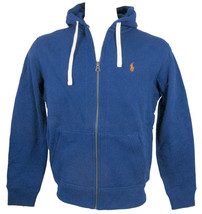 NEW Polo Ralph Lauren Hoodie Sweatshirt!  Large  Blue With Orange Polo Player - £55.07 GBP