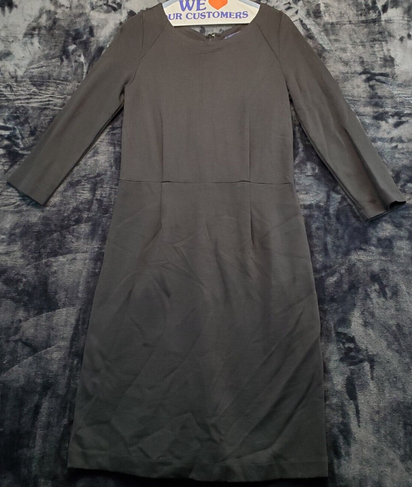 Gap T Shirt Dress Womens Size 8 Black Knit Rayon Long Sleeve Round Neck ... - $13.44