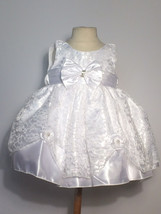  Baby Flower Girls Color Dress size 6M-9M-12M-18M-24M-2T-3T-4T/#2323 white - £19.97 GBP