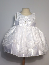  Baby Flower Girls Color Dress size 6M-9M-12M-18M-24M-2T-3T-4T/#2323 white - $475.79 MXN