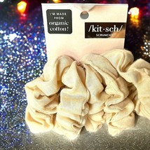 Kitsch Organic Cotton Knit Scrunchies In Cream 5PCS New With Tags - £7.90 GBP
