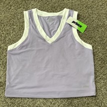 Prince Women&#39;s Fashion V-Neck Tennis Tank Top Sleeveless White Lavender ... - $18.69