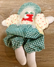 Collectible Porcelain Head, Hand painted, 8&quot; Clown, Sand filled body - £7.79 GBP