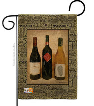 3 Wine Bottles Burlap - Impressions Decorative Garden Flag G167043-DB - £18.16 GBP