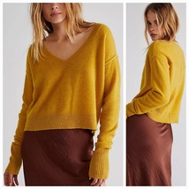 New Free People Stellar Cashmere Pullover Sweater  $158 X-SMALL  Lime - £62.15 GBP