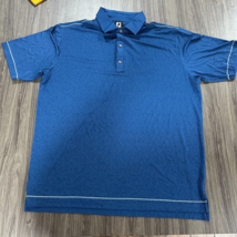 FootJoy Men&#39;s Size 2XL Lisle Spacedye Microstripe Print Golf Polo Blue - $17.04