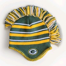 Green Bay Packers Kids Green Mohawk Stripe Knit Hat SZ 4-7 - $32.38 CAD