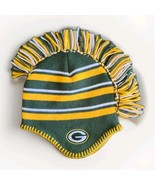 Green Bay Packers Kids Green Mohawk Stripe Knit Hat SZ 4-7 - $22.99