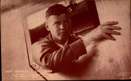 Capt Charles A Lindbergh In The Cockpit -The Spirit Of St Louis postcard- bk48 - £11.65 GBP
