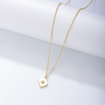 fashion jewelry 925 sterling silver necklaces rhombus star zircon pendant gold p - £24.78 GBP