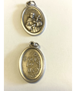 Saint Francis of Assisi Silver Tone Medal, New from Italy #MD-063 - $54.80 MXN