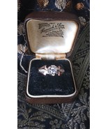 Anello vintage anni 90-90 con zirconi laminati in oro 14 ct misura UK P ... - $101.44 CAD