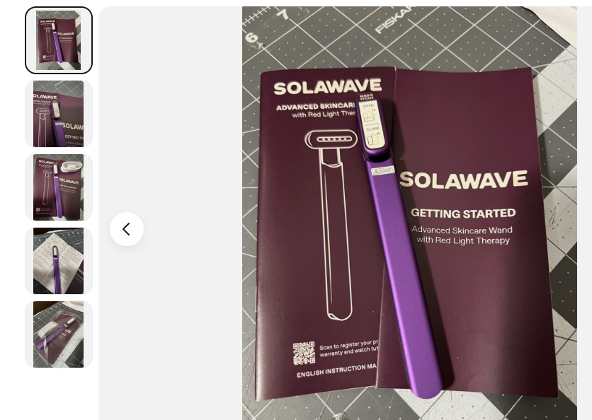 Solawave 4 IN 1 violet Color Skin Renewal Skincare Wand With Red Light T... - $35.97