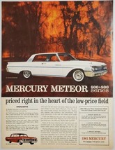 1960 Print Ad 1961 Mercury Meteor 600 &amp; 800 Series Cars White &amp; Red - £9.20 GBP