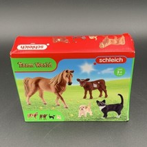 Schleich Farm World 72161 Starter Kit Horse Cow Dog Cat New Damaged Box READ - £11.59 GBP