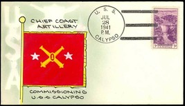 USS CALYPSO AG-35 Cutter -  Mae Weigand Hand Painted Naval Cover - $14.95