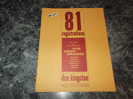 81 Registrations For Conn Organs Volume Six 6 Don Kingston - $3.99