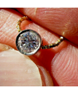 Earth mined Diamond Station Deco Pendant Necklaces Solid 14k Gold 18&quot; in... - $4,263.12 CAD