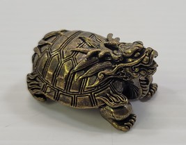 *B5) Lucky Dragon Turtle Chinese Mythical Hollow Brass Amulet Talisman F... - €12,80 EUR
