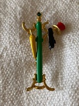 ⭕VTG, Art Deco, brooch, pin, enameled, hand painted, 4cm high, never used - $263.84 MXN